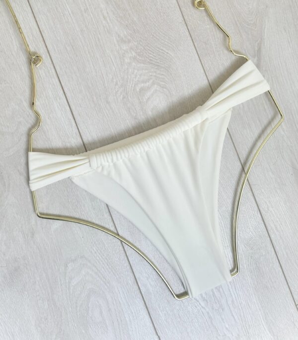 Drawstring Gold Ring Bikini in Cream - Image 3