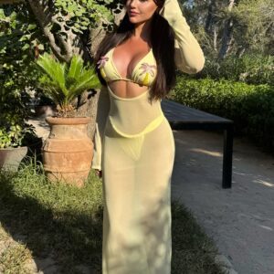 Lemon Cut Out Maxi Dress