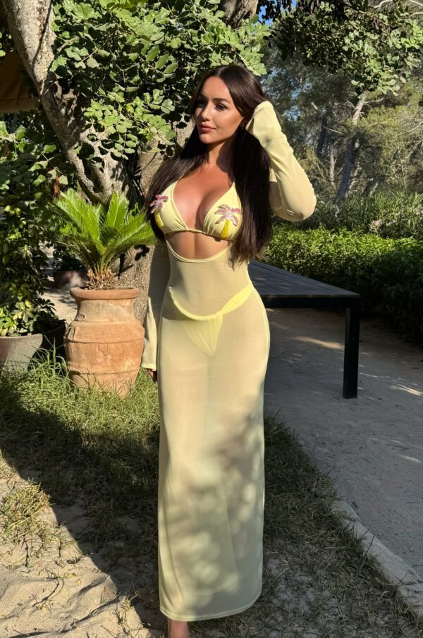 Lemon Cut Out Maxi Dress